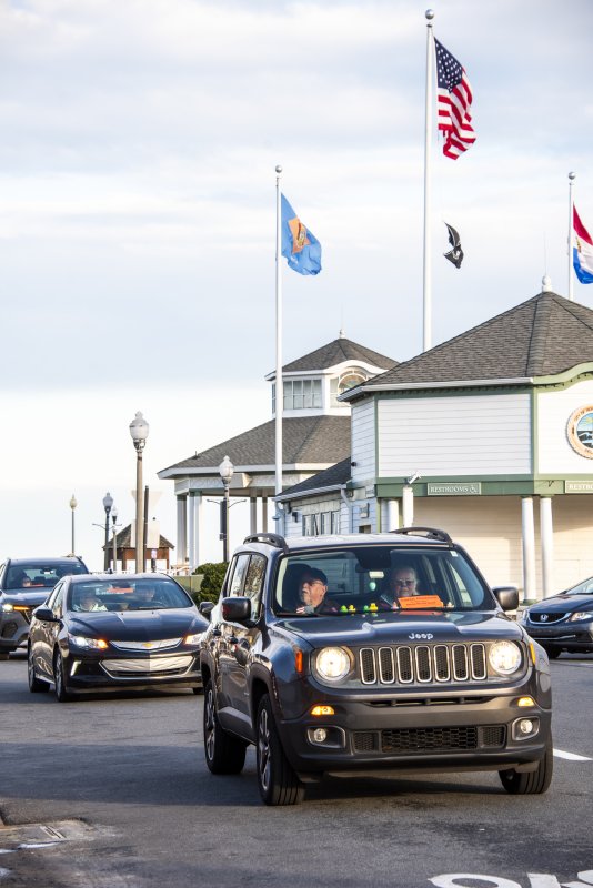 The procession continues around the bandstand in Rehoboth Beach.